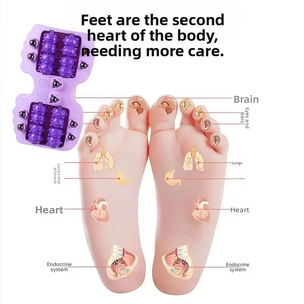 고양이 발바닥 마사지 롤러 지압 요법 통증 완화 발 지압 마사지기 휴대용 혈액순환 개선