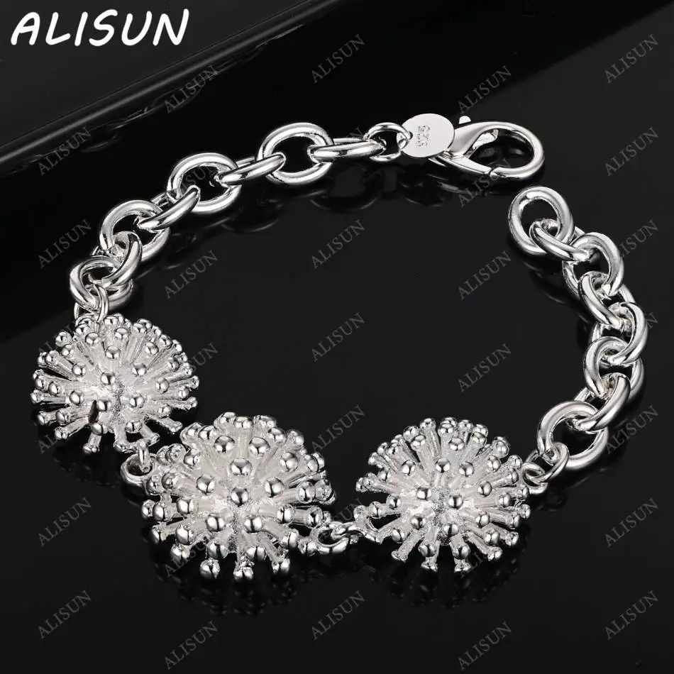 

ALISUN 925 Sterling Silver Fireworks Chain Bracelets For Women Anniversary Gift Popular Wild Fashion Romantic Jewelry