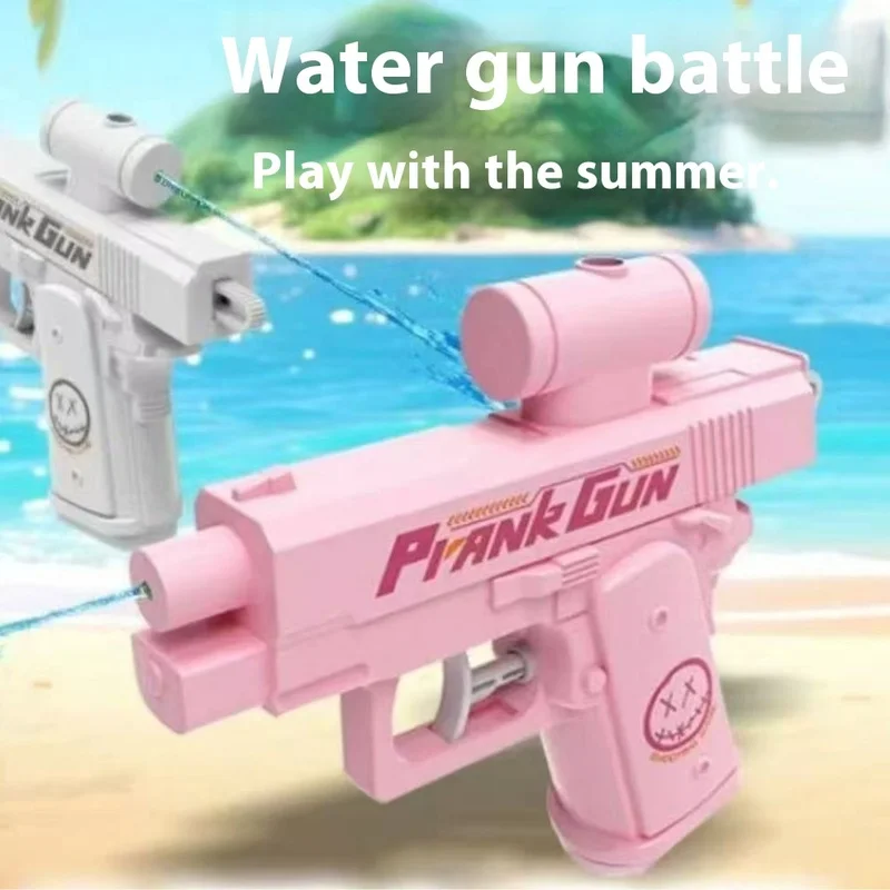 مسدس رش الماء في الصيف في الهواء الطلق ثنائي الاتجاه - مسدس مياه بالضغط والرش، لعبة رذاذ عكسية لمتعة المزحة، تخفيف التوتر، لعبة مكافحة المياه #3