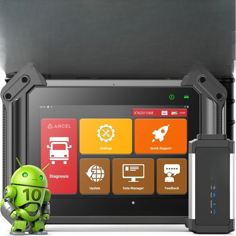 V6HD Diesel Truck Scanner OBDII Inspection Tool, Diesel Heavy Duty Truck Diagnostic Tool