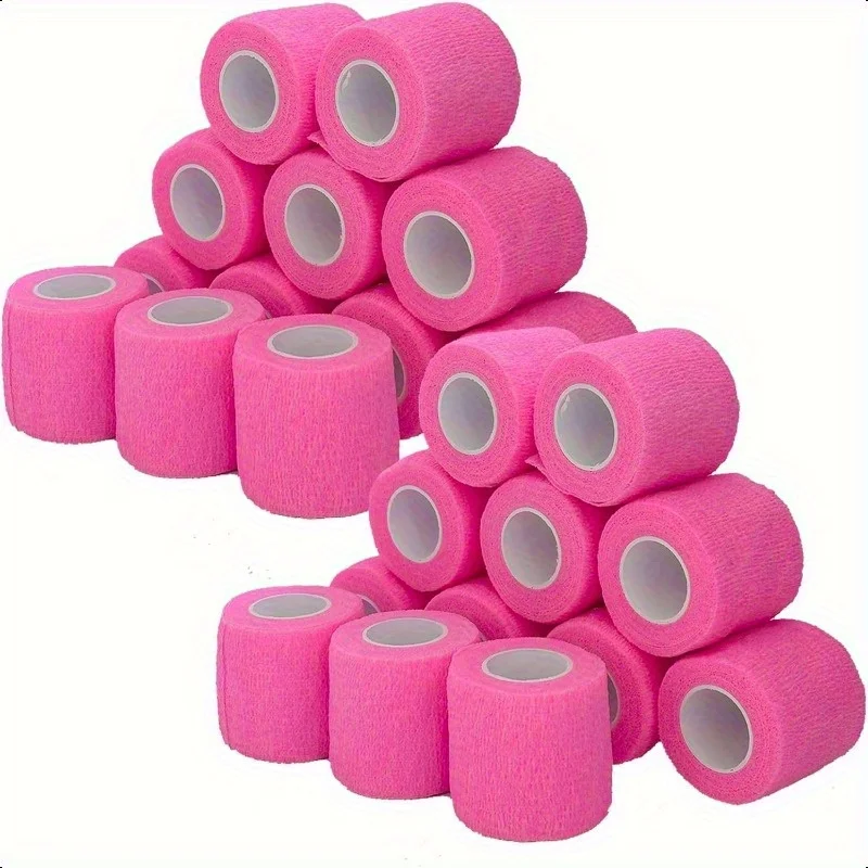 24 Rolls of Self-Adhesive Bandages for Pets, 2-Inch Dog Wound Care Bandages, Elastic Self-Stick Cohesive Wraps for Legs, Wraps,