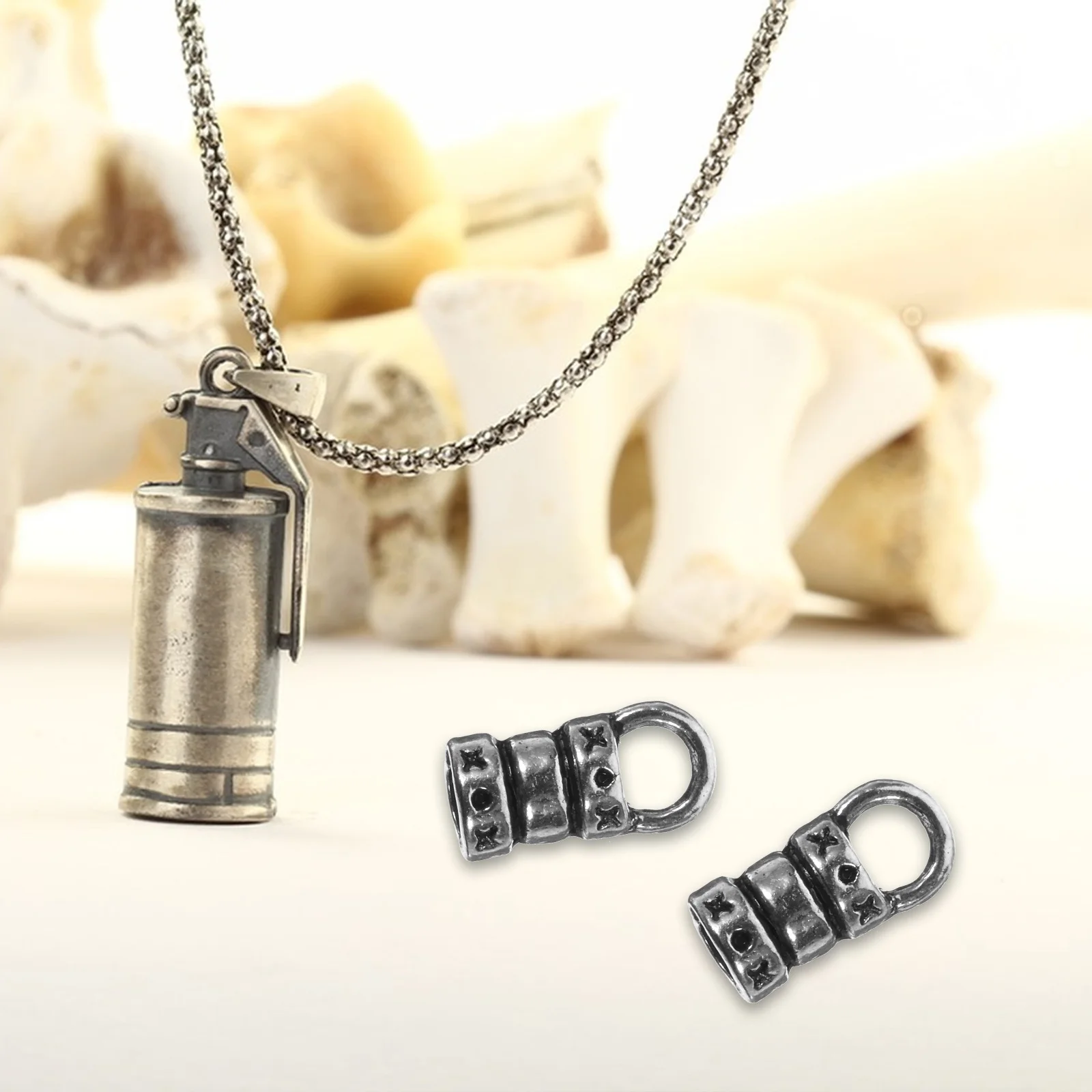 

100pcs Vintage Bucket Necklace Diy Bracelet Buckle Connection Clasp Alloy Strap Jewelry Making Accessory For Keychain Lanyard