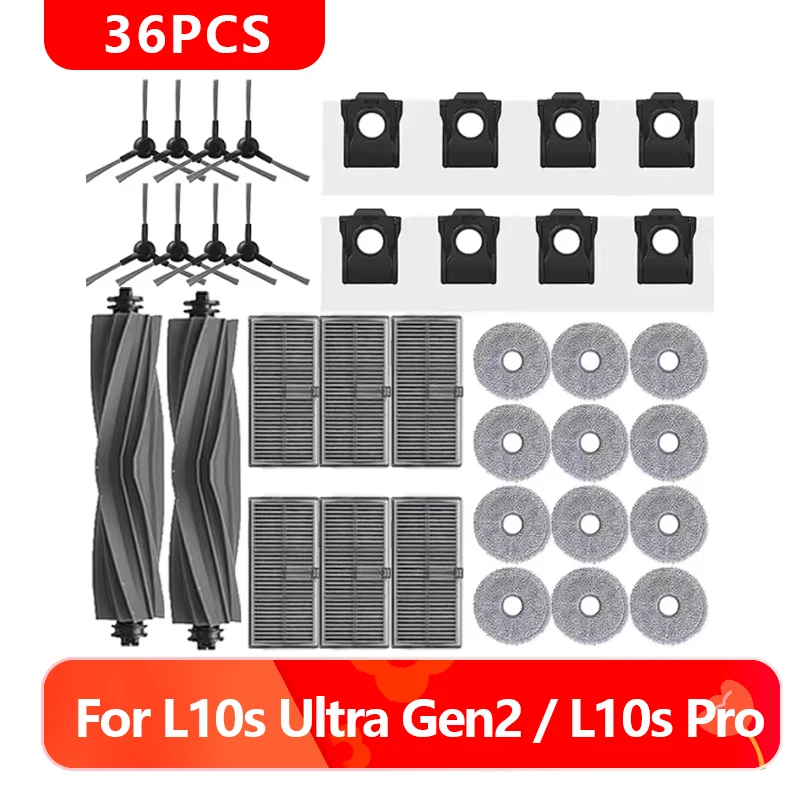 Dreame L10s Ultra Gen2 / L10s Pro Ultra HeatMain Zijborstel HEPA Filter Mop Stofzak Stofzuiger Vervanging Accessoires
