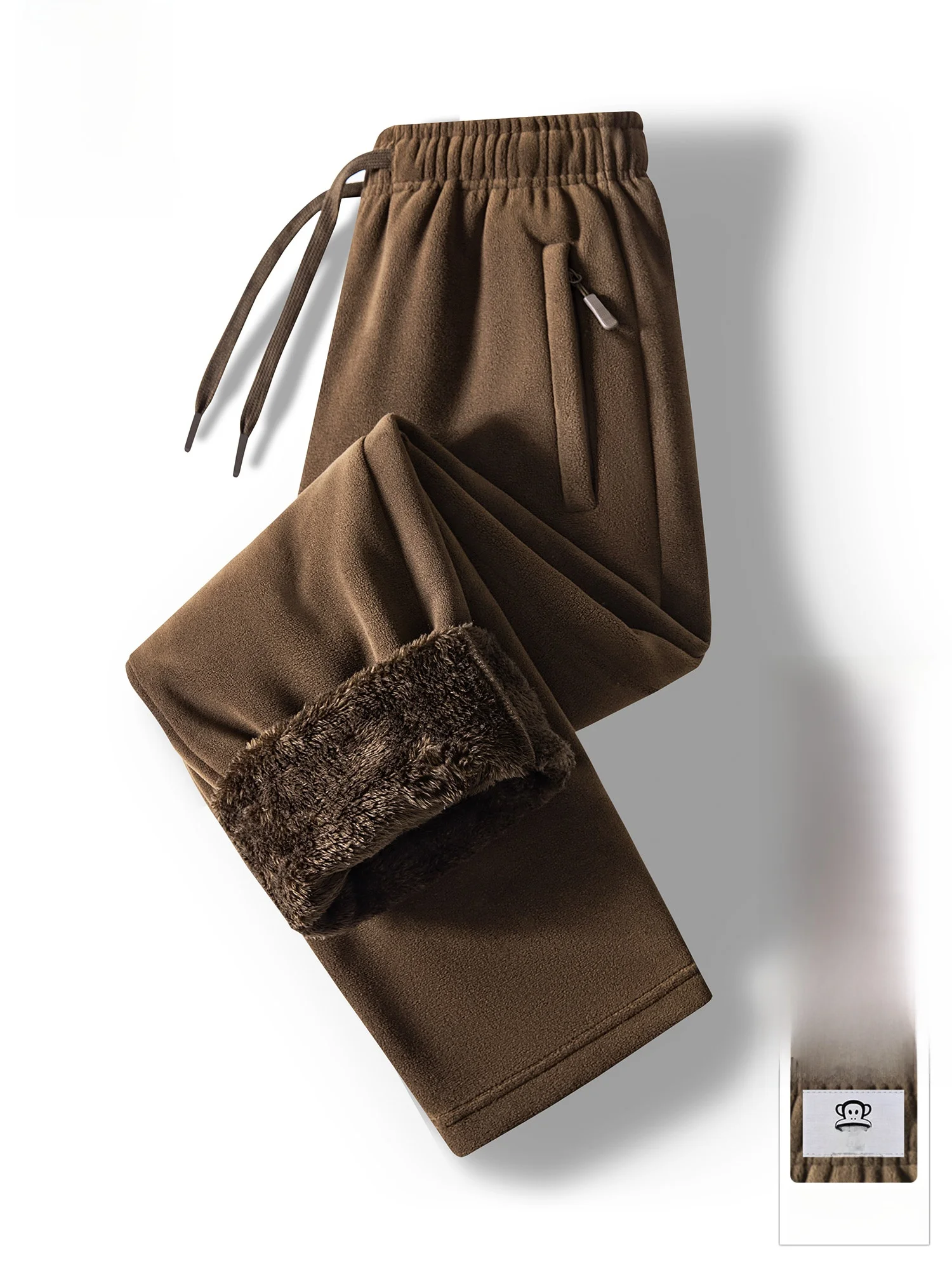 

Мужские повседневные брюки PaulFrank Thiened Fce, свободные прямые брюки, теплые зимние удобные повседневные брюки из полиэфирного волокна