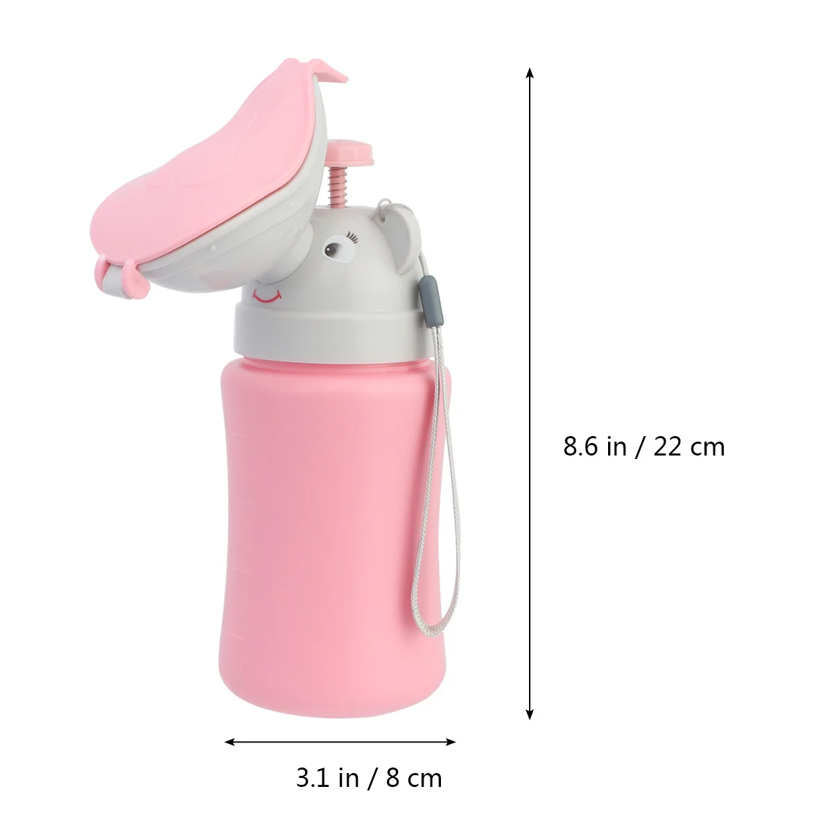 1 قطعة زجاجة مبولة السيارة المحمولة الكرتون نمط مانعة للتسرب خفيفة الوزن أداة التبول في حالات الطوارئ قعادة السفر للأطفال الصغار