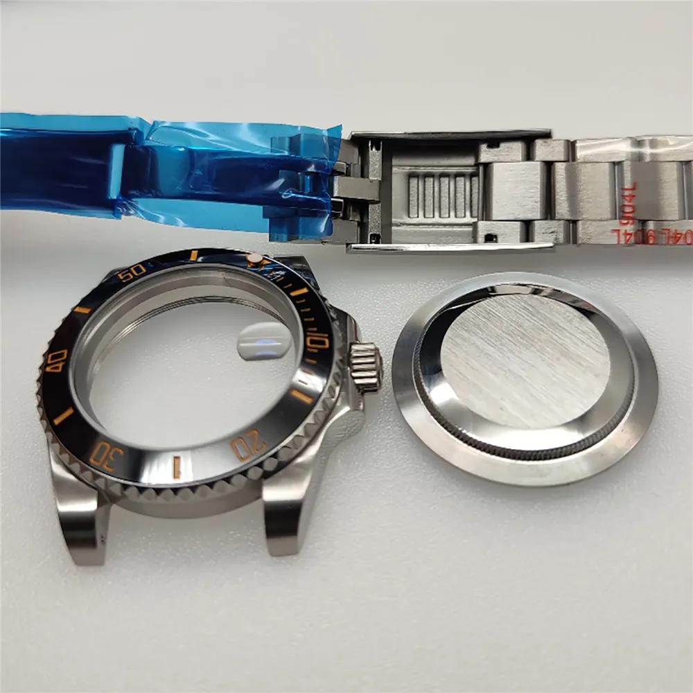 Technological Watch Case Dial Strap Kit C3 Strong Green Luminous Diving Watch Case Kit for NH35A