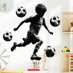 Football Boy Vinyl Child Wall Stickers For Kids Room Decor Wall Decor Adhesive Wallpaper Furniture Sticker Bedroom Accessories