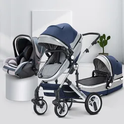 2024 new baby stroller,baby stroller 3 in 1, High Landscape Car stroller with bassinet,Newborn Portable Travel Baby Carriage