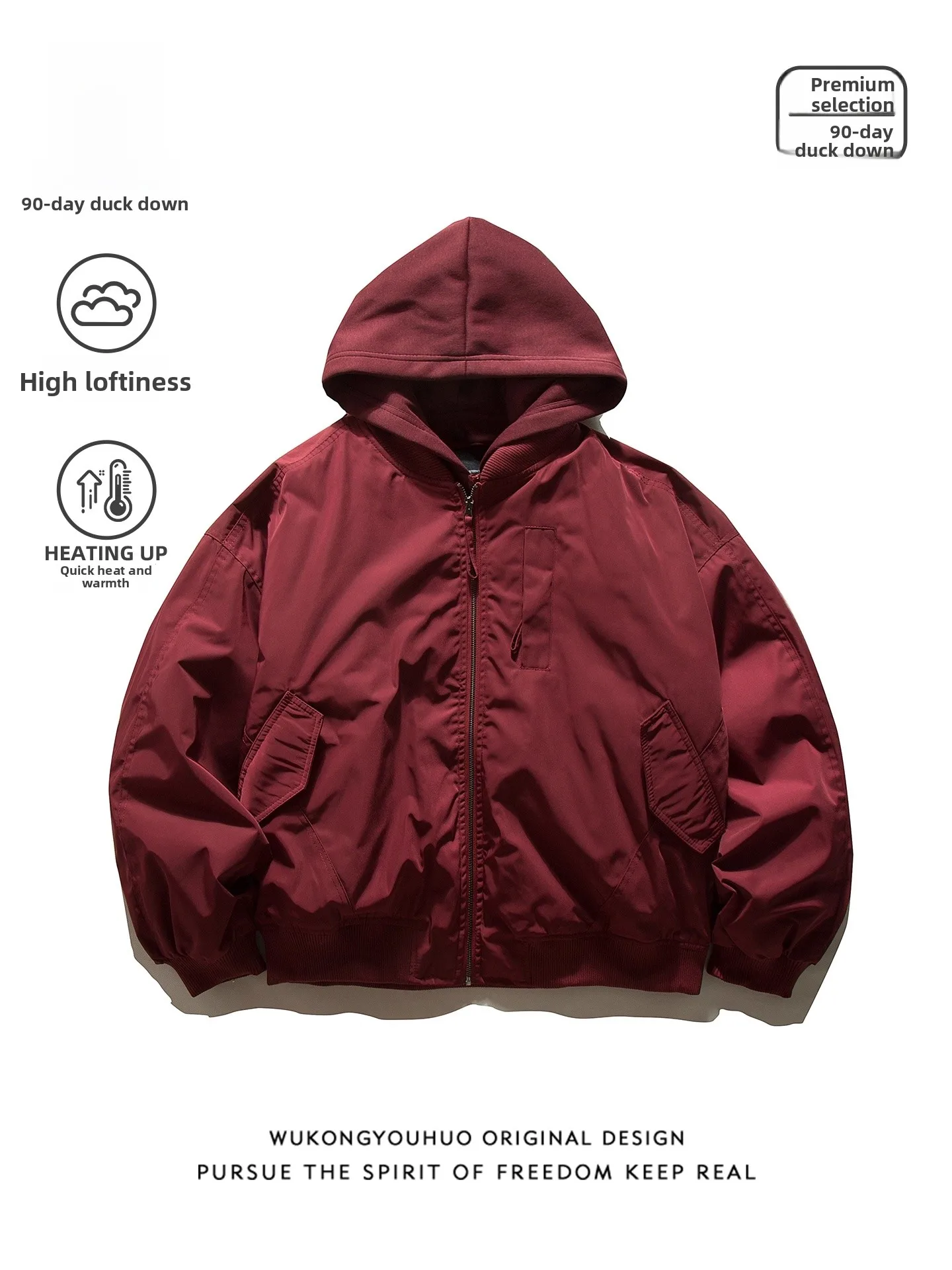 

Теплая и стильная: Мужская зимняя куртка-пуховик с капюшоном, 90% белый пух, молодежный трендовый утепленный пилотский пуховик