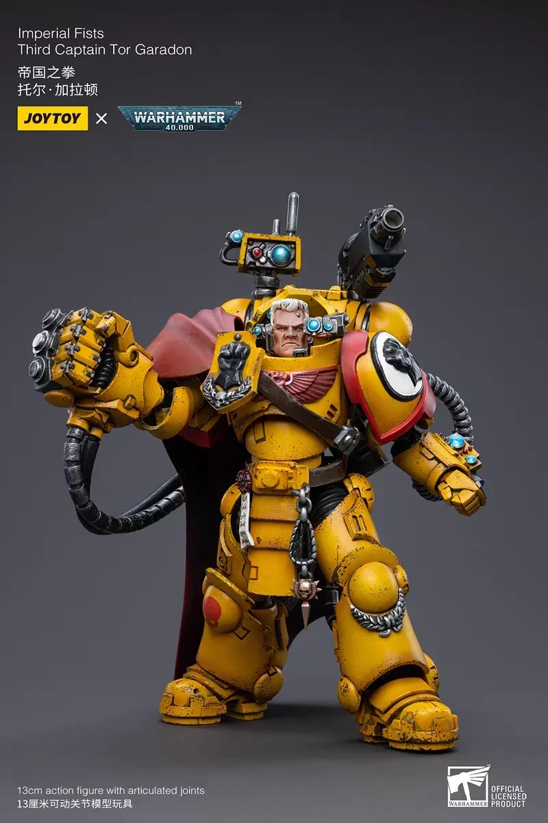 

JOYTOY 1/18 Action Figure Warhammer 40K Imperial Fists Third Captain Tor Garadon Anime Action Figure Model Toys Gifts In Stock