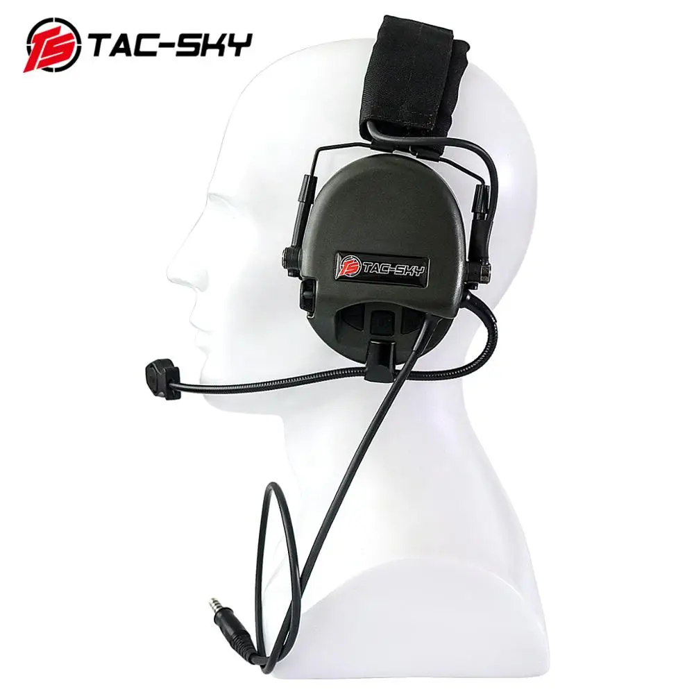 

TAC-SKY TEA Hi-Threat Tier 1 Silicone Earmuffs Hearing Defense Noise Reduction Pickup Military Shooting Tactical Headset