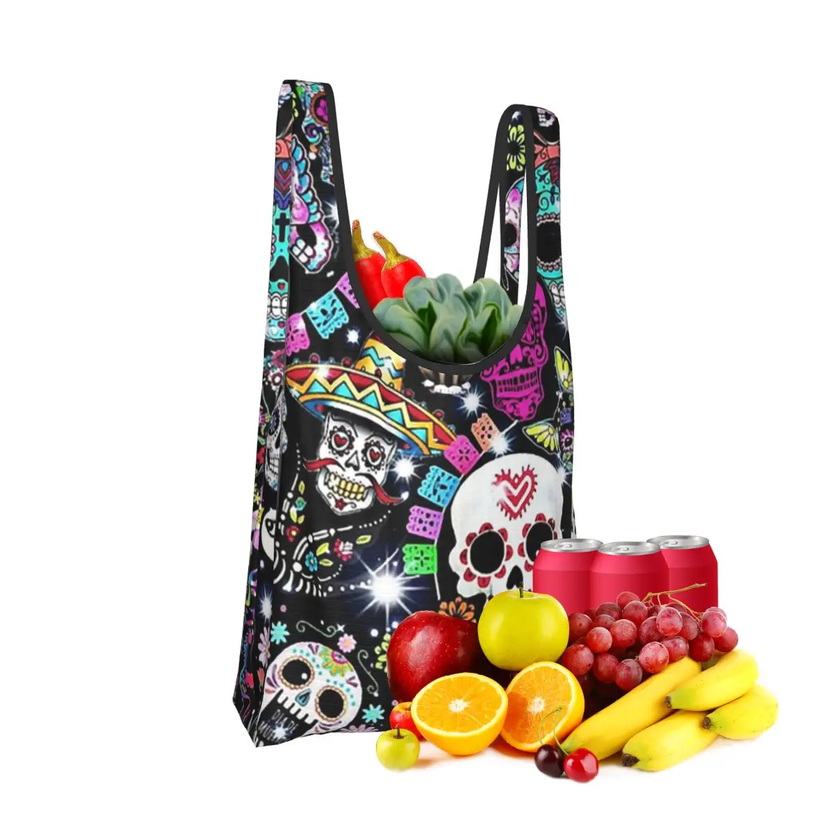 

Сумка для покупок Day Of The Dead, портативные сумки-тоут, многоразовая сумка-шоппер на плечо, продуктовая сумка