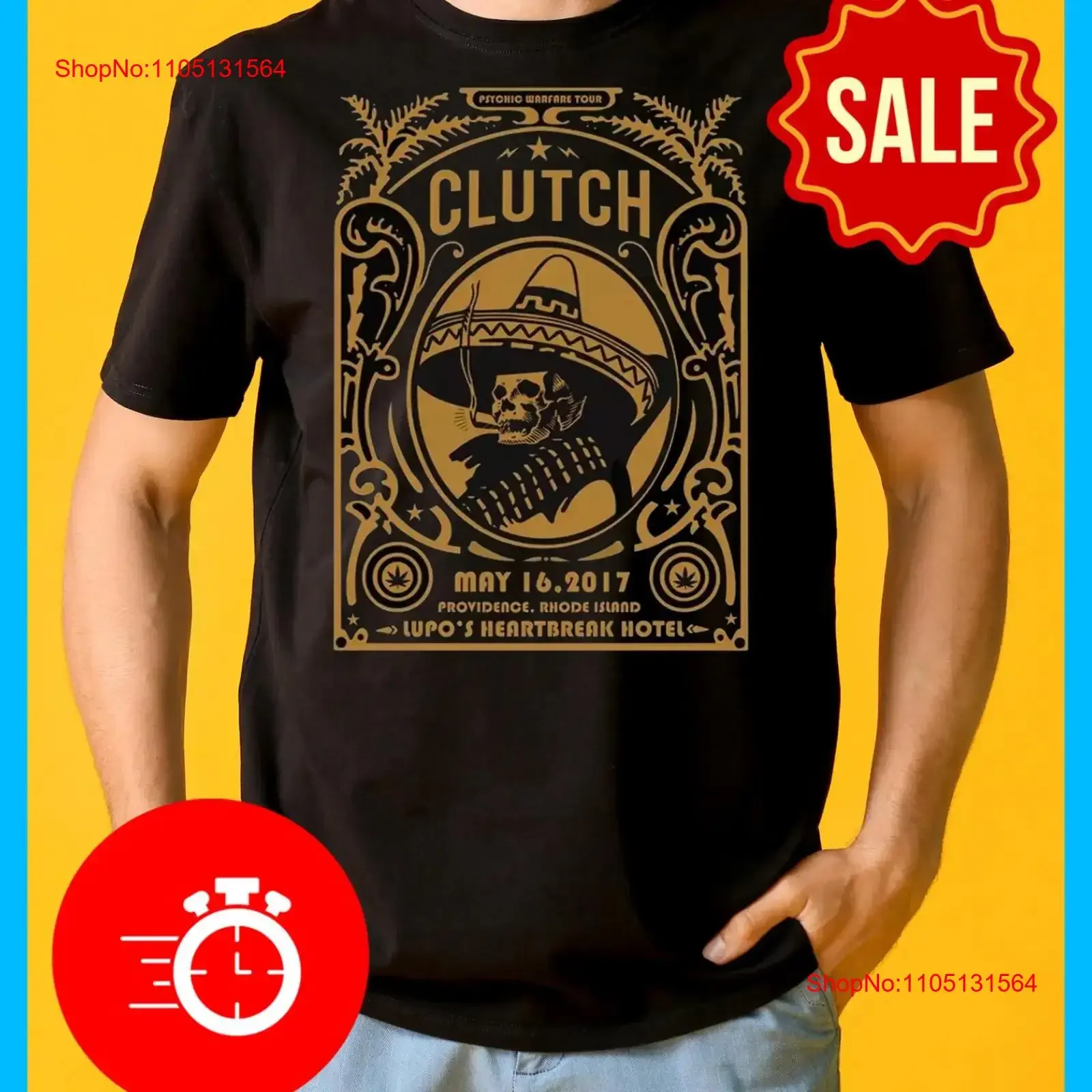 مخلب الفرقة لايف في الحفل 16 مايو 2017 أسود تي شيرت خمر غسلها للجنسين الرسم أنيق الشارع الشهير عارضة الأزياء #1