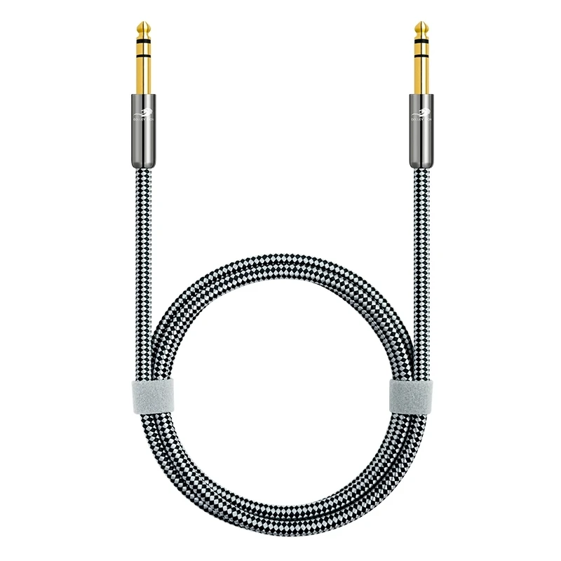 1/4 Inch TRS 6.35mm Male to Male Stereo Audio Cable for Amplifier Mixer Instrument Guitar Basses Interconnect Shielded Cords