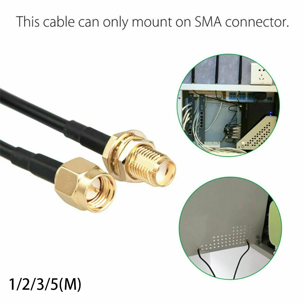 Câble d'extension d'antenne Wi-Fi, 1m/2m/3.0m/5m, machine de ppm, mâle et femelle, d'effets de coppe PC et métal, 100% tout neuf