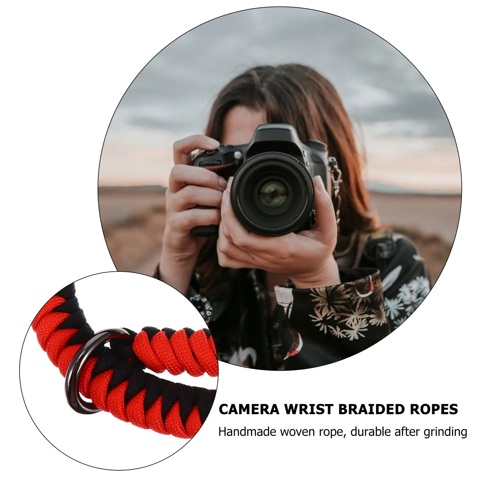 

Camera Wrist Strap Adjustable Braided Rope Wear Resistant High Toughness Fit All Sizes Protection For Accidental Drop Outdoor