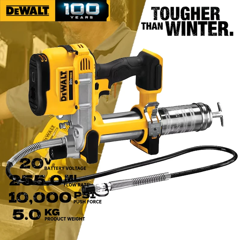 pistola de graxa sem fio dewalt ferramentas eletricas dewalt pistola graxa de velocidades sem escova dewalt dcgg581n 20v 10000psi max 255ml min 01