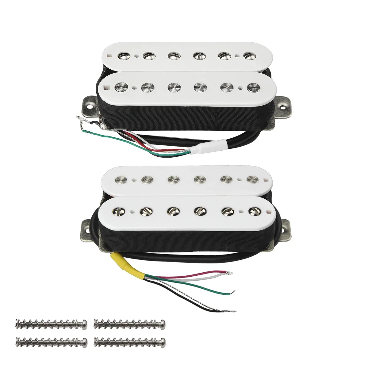 Set of Alnico 5 Humbucker Guitar Pickup White NB Set for FD Electric Guitar Accessories