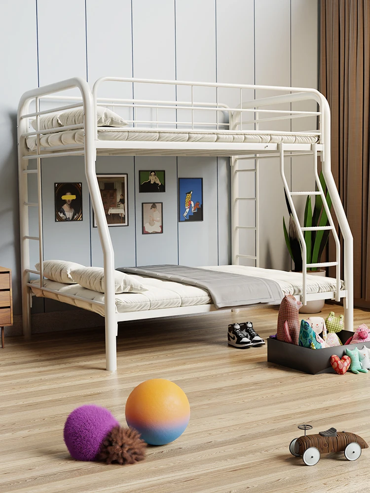 Thickened upper and lower bunks, mother bed, double layer iron bed, upper and lower bunks, iron frame, and high and low iron