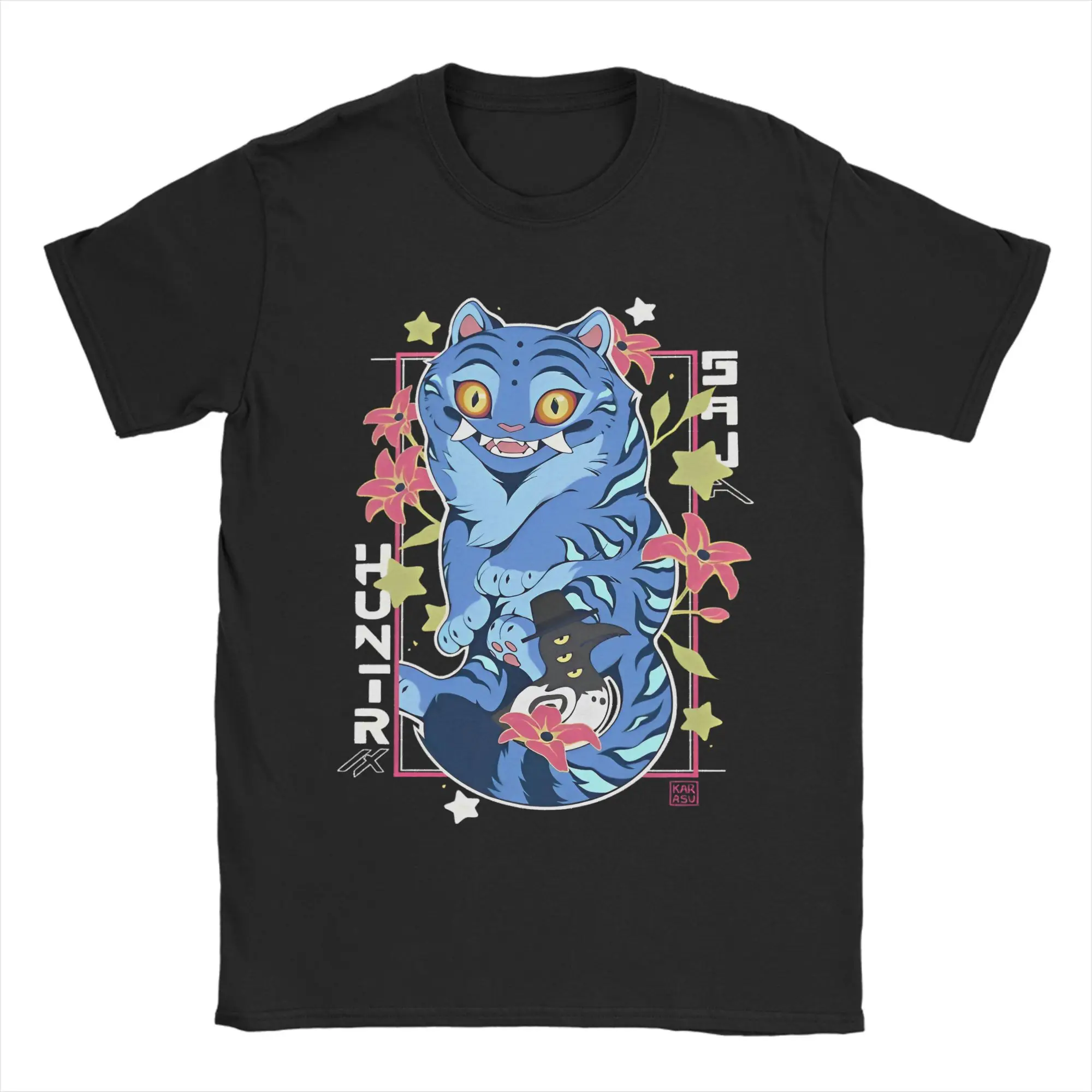 

Men T-Shirt K Pop Demon Hunters Vintage 100% Cotton Tees Short Sleeve T Shirts Crew Neck Clothes