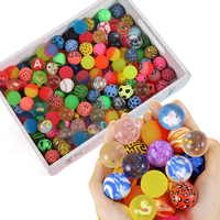 25/32mm Rubber Elastic Ball Mixed Style 10PCS Bouncing Balls Children Jump Balls Toys Float Ball Kids Indoor Outdoor Games TMZ