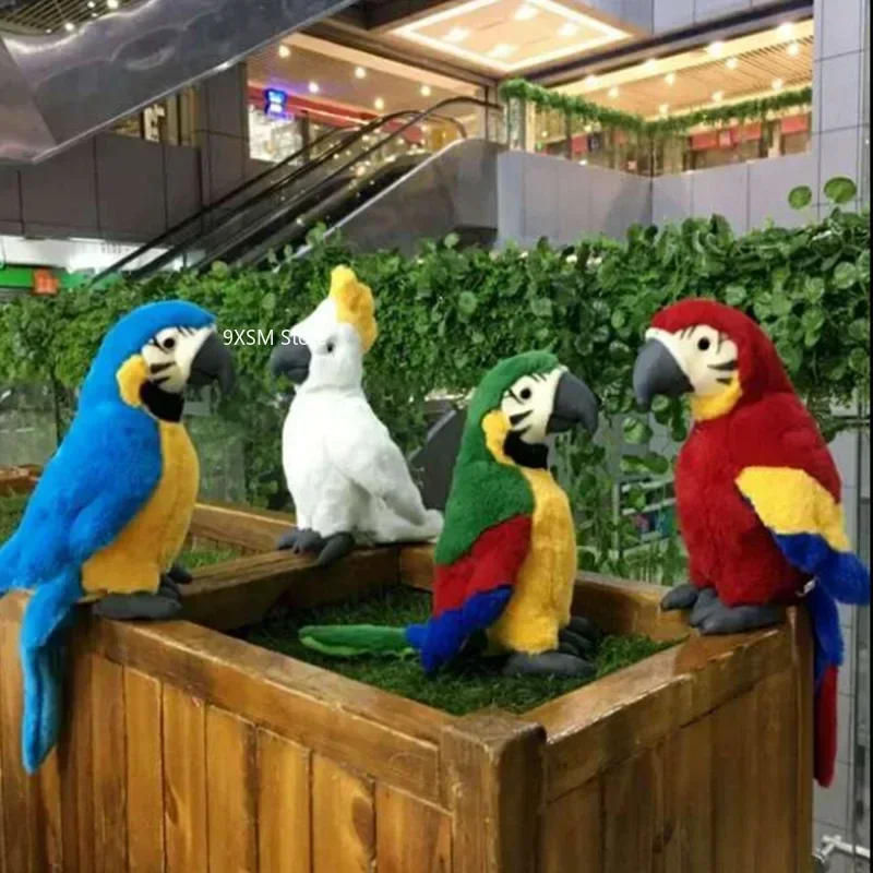 

1pc Lifelike Parrot Plush Toys Soft Simulation Psittacidae Macaw Stuffed Toy Cute Wild Animals Birds Dolls Children Kids Gift