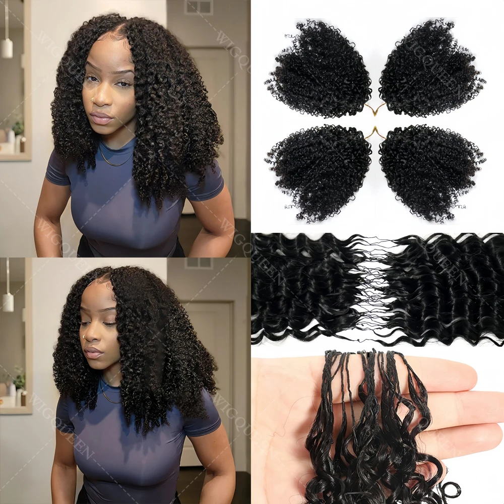 

Афро-кудрявые волосы для плетения крючком, 12A, с невидимыми узлами, маленькие спирали, кудрявые человеческие волосы для богемных причесок.