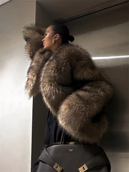TARUXY Imitation Mink Fur Short Coat For Women Retro Niche Autumn Winter Two-wear Plush Jacket Loose High Street Faux Fur Coat
