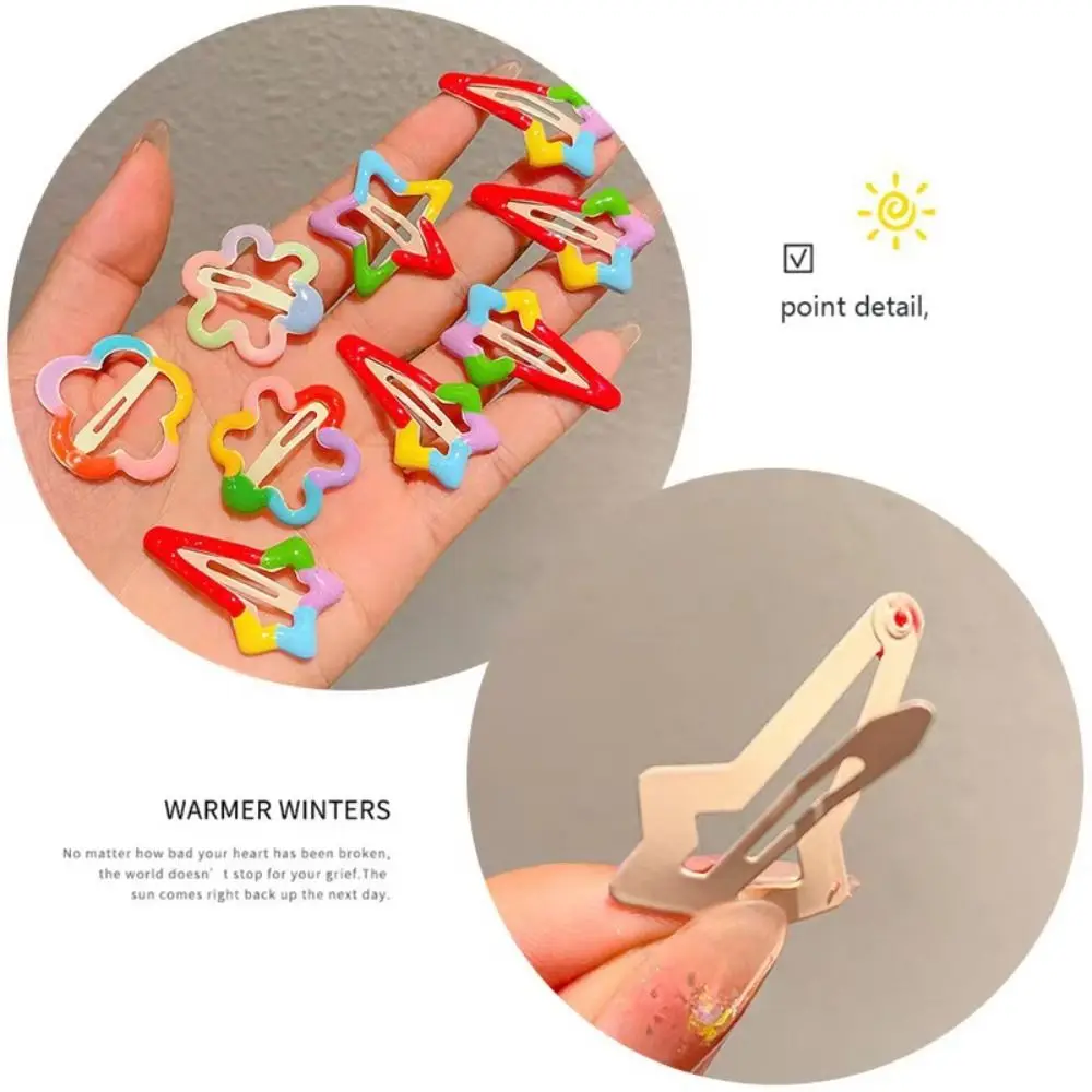 Модная милая заколка для волос BB, красочный подарок, заколка для волос с уткой, заколка для волос со звездой и цветком, детская заколка