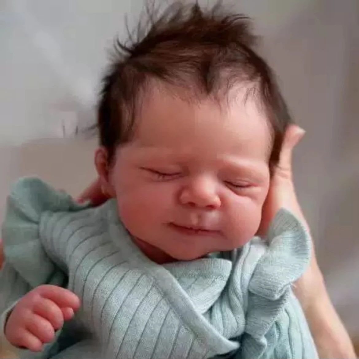 

19inch Pascale Lifelike Reborn Baby Doll – Handmade Realistic Newborn with 3D Skin, Rooted Hair & Visible Veins