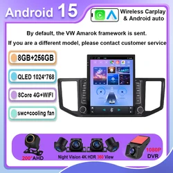 Android 15 For VW Crafter Van Man2017-2021 Car Auto Radio Stereo Head Unit Multimedia Video Player GPS Navigation QLED Screen BT