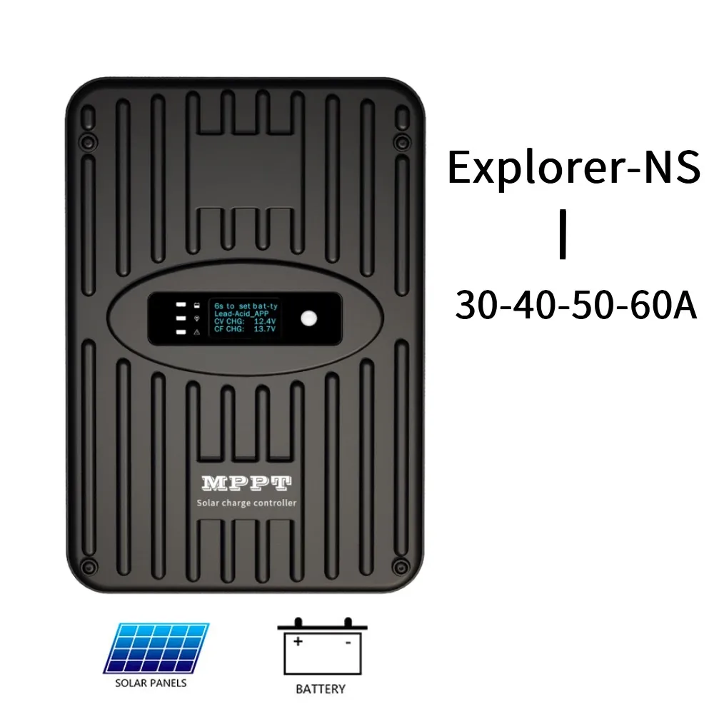 Self Cooling WiFi Bluetooth Mobile APP MPPT Solar Charge Controller 30A 40A 50A 60A Support All Battery Charging Regulator