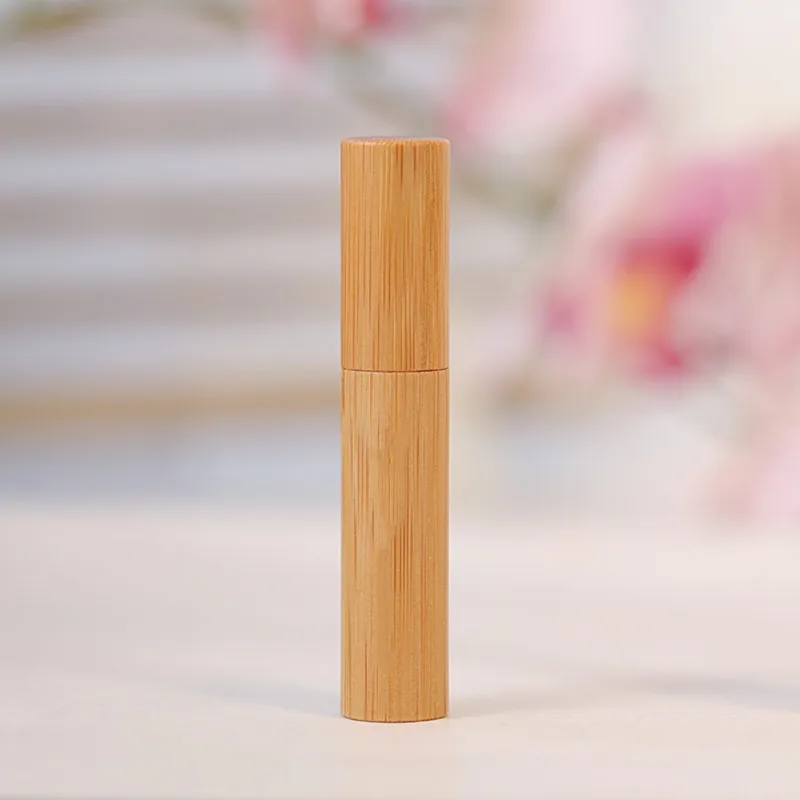 Natural Health Bamboo Lip Gloss Glaze Tube Eyelash Mascara Bottle High-grade Eyeliner Container DIY Nail Edge Oil Empty Tube