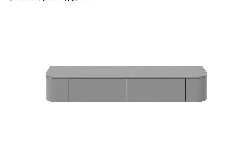 Solid wood suspended TV cabinet Simple modern wall-mounted living room household small apartment suspended rock slab TV