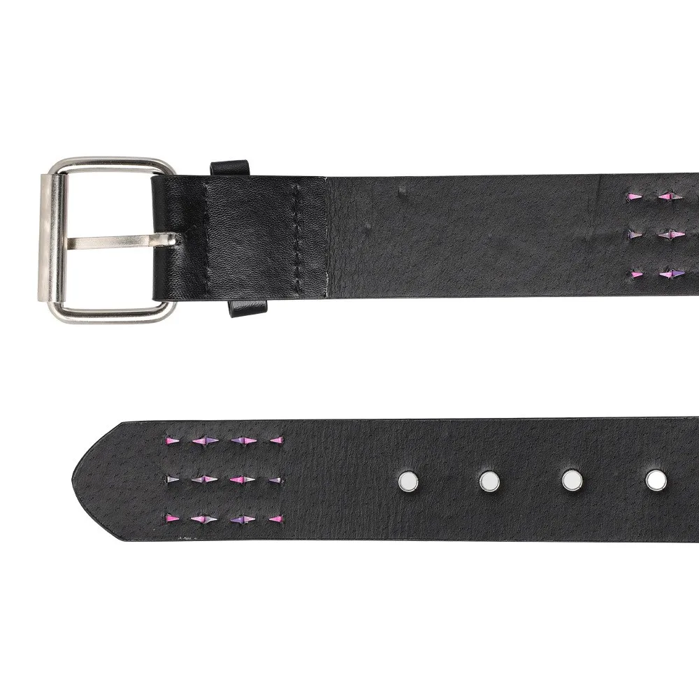 Neuer mehrfarbiger Nietengürtel für Damen, Heavy-Metal-Gürtel für Herren und Damen, Y2K-Gürtel für Herren und Damen, Punk-Rock-Jeansgürtel. – Detail 9