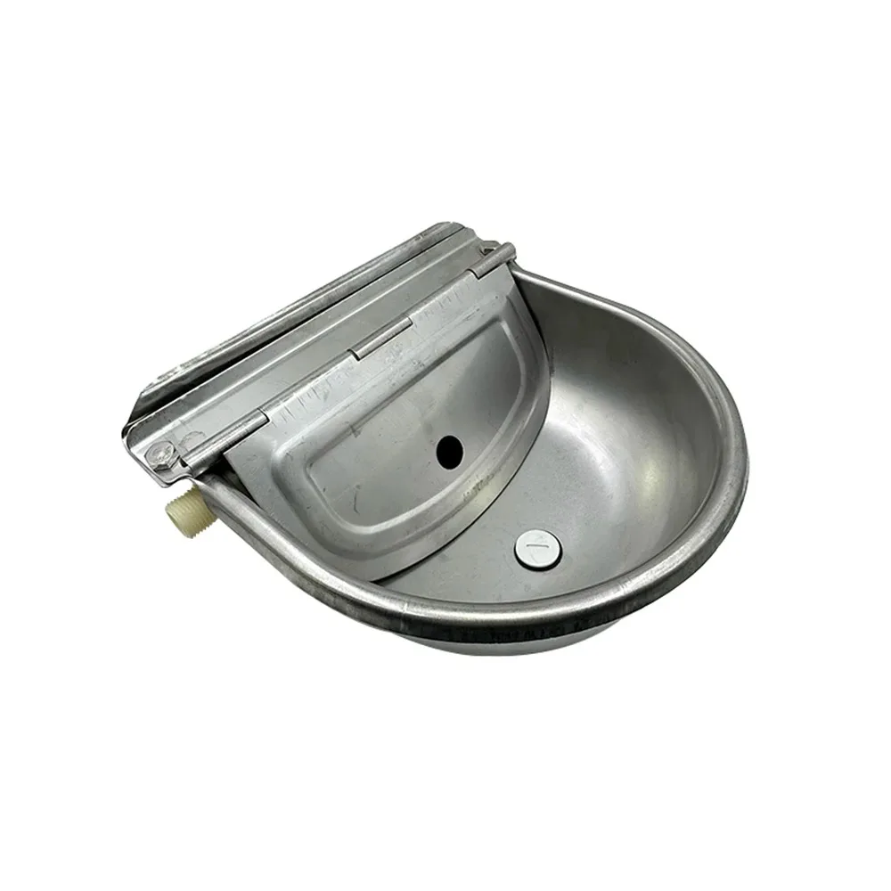 

304 Stainless Steel With Drain Hole Drink Automatic Float Farming Trough Horse Cow Water Bowl Supplies Sheep Dog Pet Goat Cattle