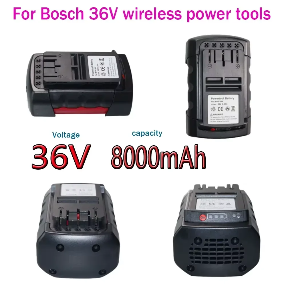 

36V 8000mAhLithium-ion Battery for Bosch BAT810 BAT836 BAT840 GBH36V-Li Power Tool Replacement Battery Lithium-ion
