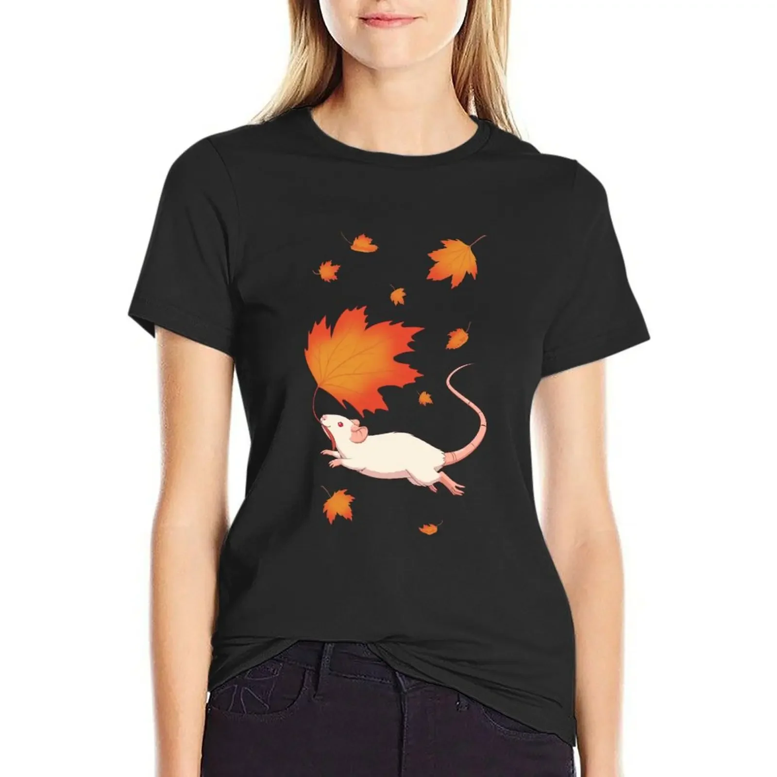 

Autumn Leaves (white) T-Shirt aesthetic clothes customizeds cute tops clothes for woman