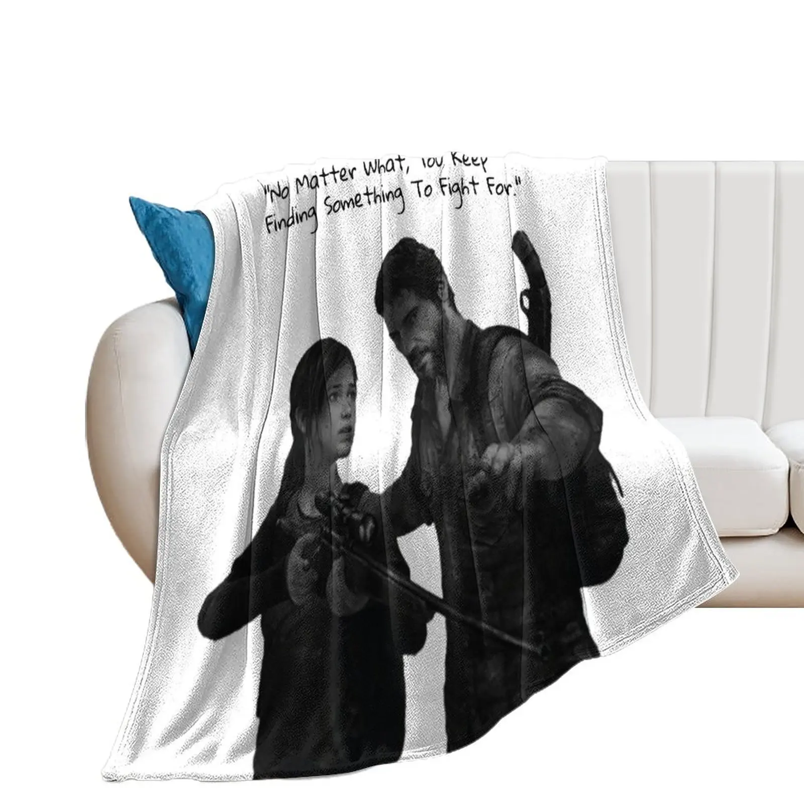 Joel and Ellie (TLOU) No Matter What Art Throw Blanket Plush for babies cosplay anime Blankets