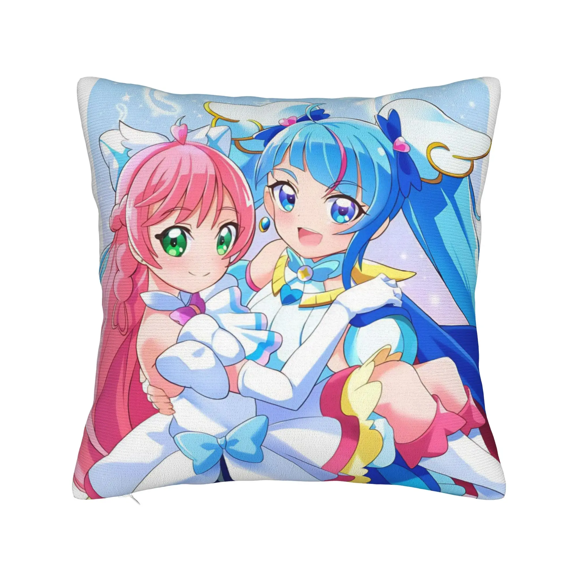 Decorative Pillow Covers Soaring Sky Pretty Cure Merch Seater  Pillow Case Cover Square Multiple Sizes