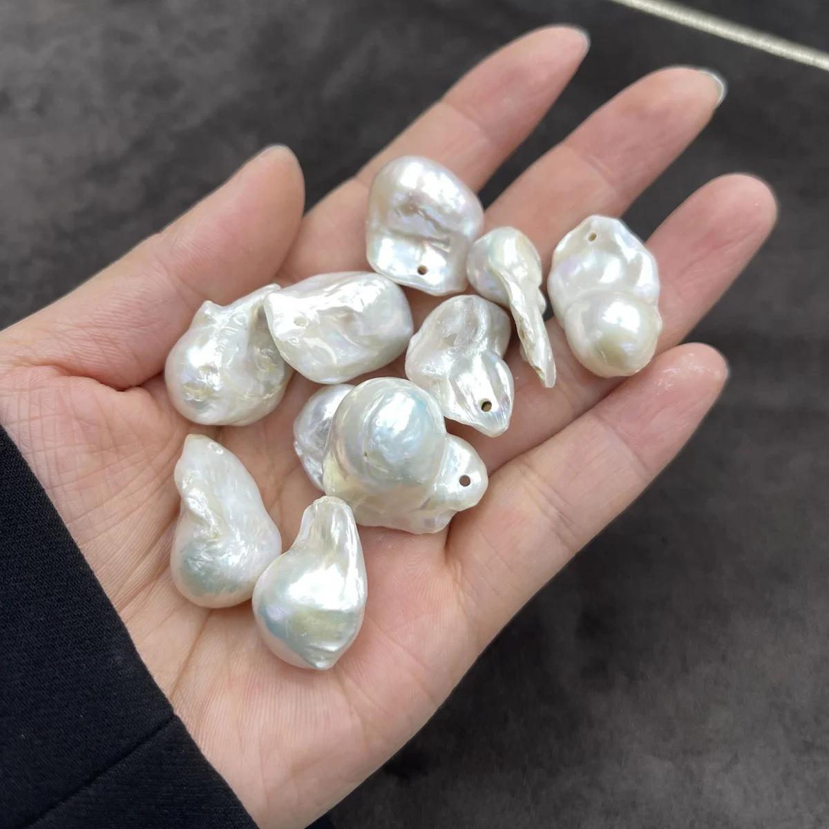 1pc 20–30mm Baroque Natural Freshwater Pearl Pendant Tail Shape Charms for Jewelry Making DIY Necklaces Earrings and Accessories