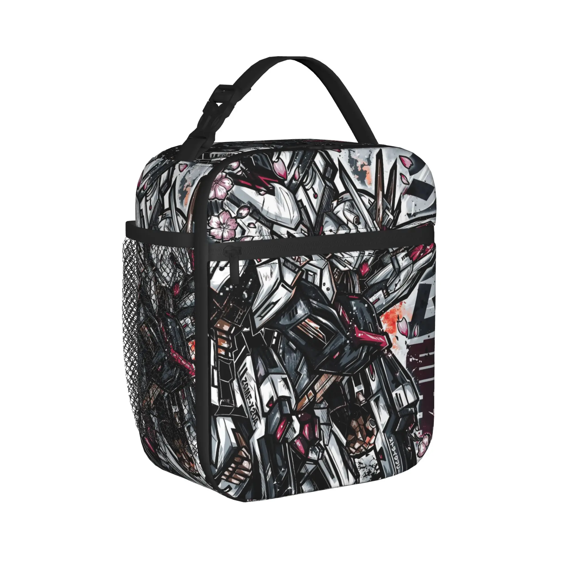 mobile suit gundams Merch Insulated Lunch Bag For Work  Food Box Portable Cooler Thermal Lunch Boxes