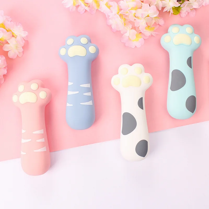 Silicone Cute Cat Paw Pencil Case Soft Silicone Cat Claw Pencil Bags for Girls Pen Box Storage Stationery Office School Supplies