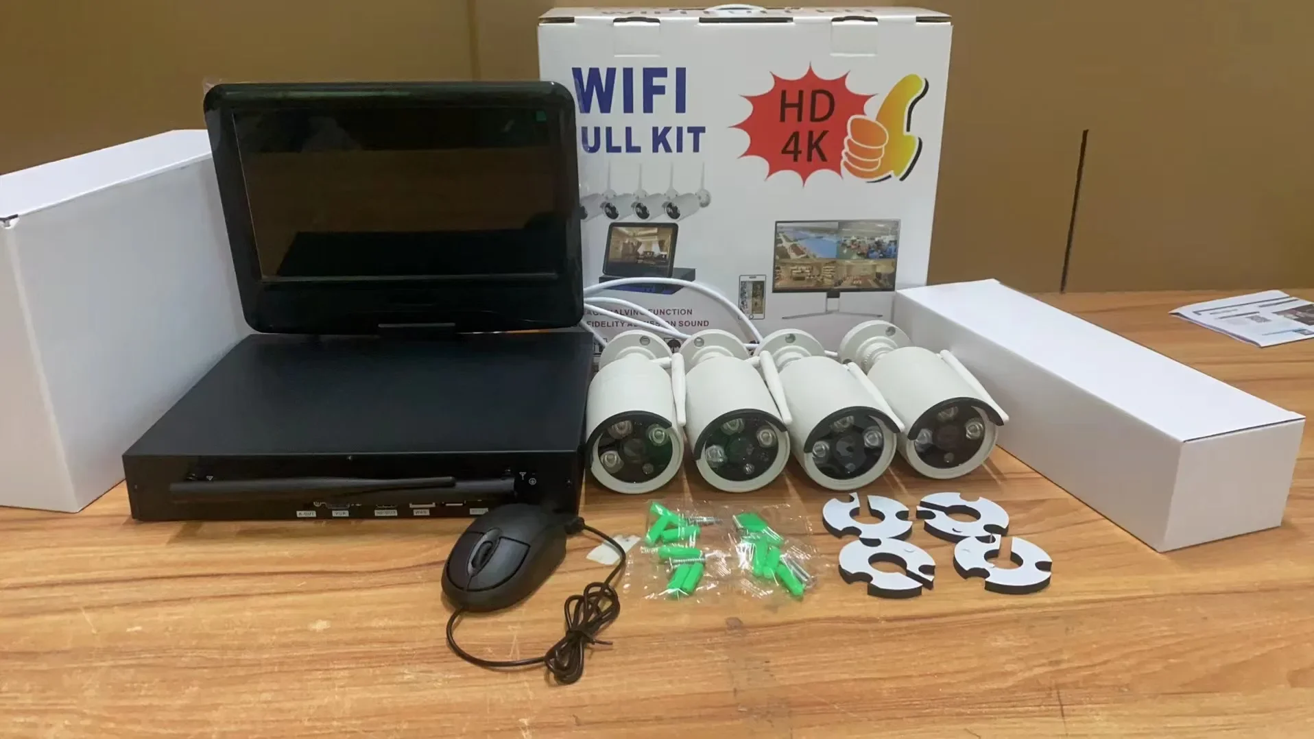Metal Bullet 3MP XMEYE ICSEE Kit combinato di videosorveglianza IR Camara De Seguridad con schermo CCTV Set Telecamere di sicurezza wireless