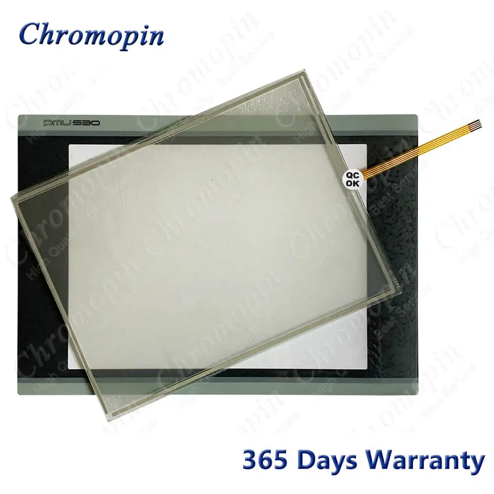 Touch Glass Screen Panel Digitizer for PMU-530 PMU 530 PMU530 Touchscreen Glass with Protective Film Front Overlay