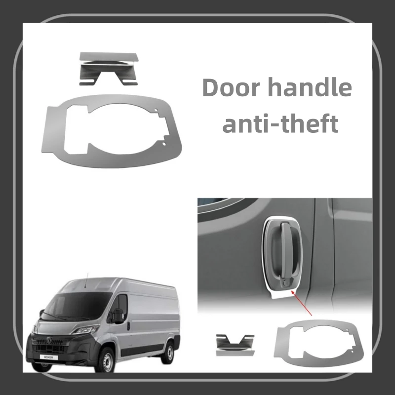Door Handle Security Protector Plate For Citroen Relay/Fiat Ducato/Peugeot Boxer 2006-On Stainless Steel Anti-Theft Guard
