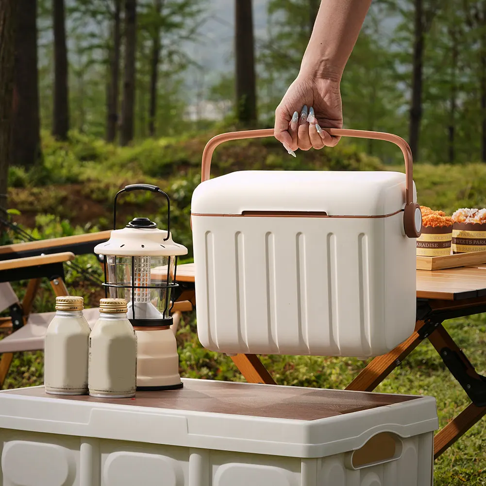 

6L Camping Cooler Box Insulated Ice Chest Portable Ice Bucket Outdoor Hard Cooler for BBQ Camping Picnic
