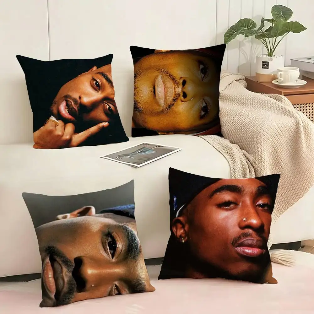 Singer T-Tupac Shakur   Pillow Case Square Double-Sided Sofa Cushion Cover Bedroom Bedside Pillow Gift