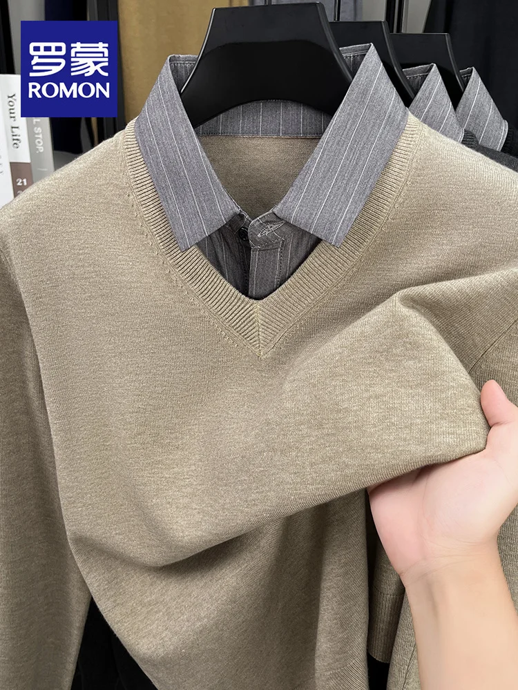 

Мужской шерстяной вязаный свитер Lormen: повседневный, свободный крой, весна-осень, универсальный, комфортный, дышащий