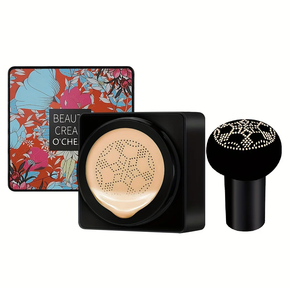 Fond de teint Mushroom Head Bb Cream - Correcteur hydratant pour tous les types de peau, finition nue naturelle - Emballage artistique cosmétique